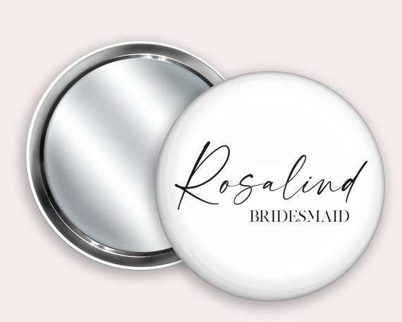 Initial Personalised Pocket Mirror- 58mm in size. handheld mirror, Compact mirror, christmas gift stocking filler, Secret Santa Gift