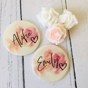 Wedding Favours, Wedding favour, personalised Mirrors, Wedding Guest gift, 58mm Pocket mirror