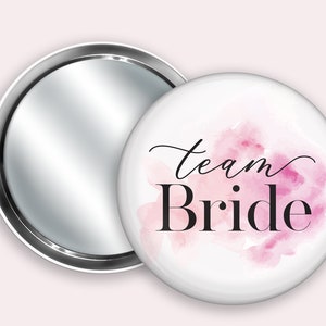 Specchio per addio al nubilato con acquerello: regali Bride Tribe (58 mm)