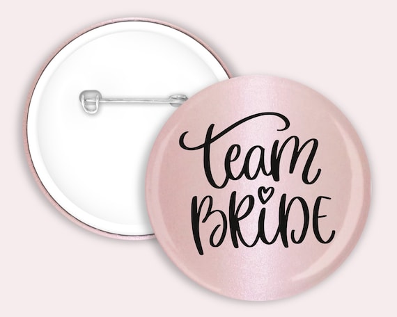 ROSE GOLD Hen party badges. Team Bride Badges 38mm.. Hen do badge. Hen night badge. Team Bride. Bride Tribe