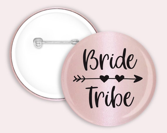 Hen Party Pin Badges White & Gold Hen Party Pin Badges White & Gold