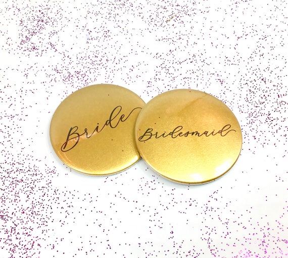 GOLD Personalised Pocket Mirror- 58mm in size. handheld mirror, Compact mirror.