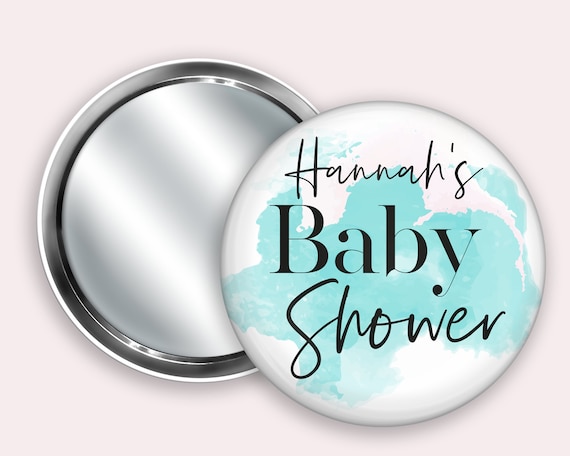 Baby Shower Favours, Baby shower gifts, baby shower mirrors, baby shower thank you gifts, personalised baby shower favour