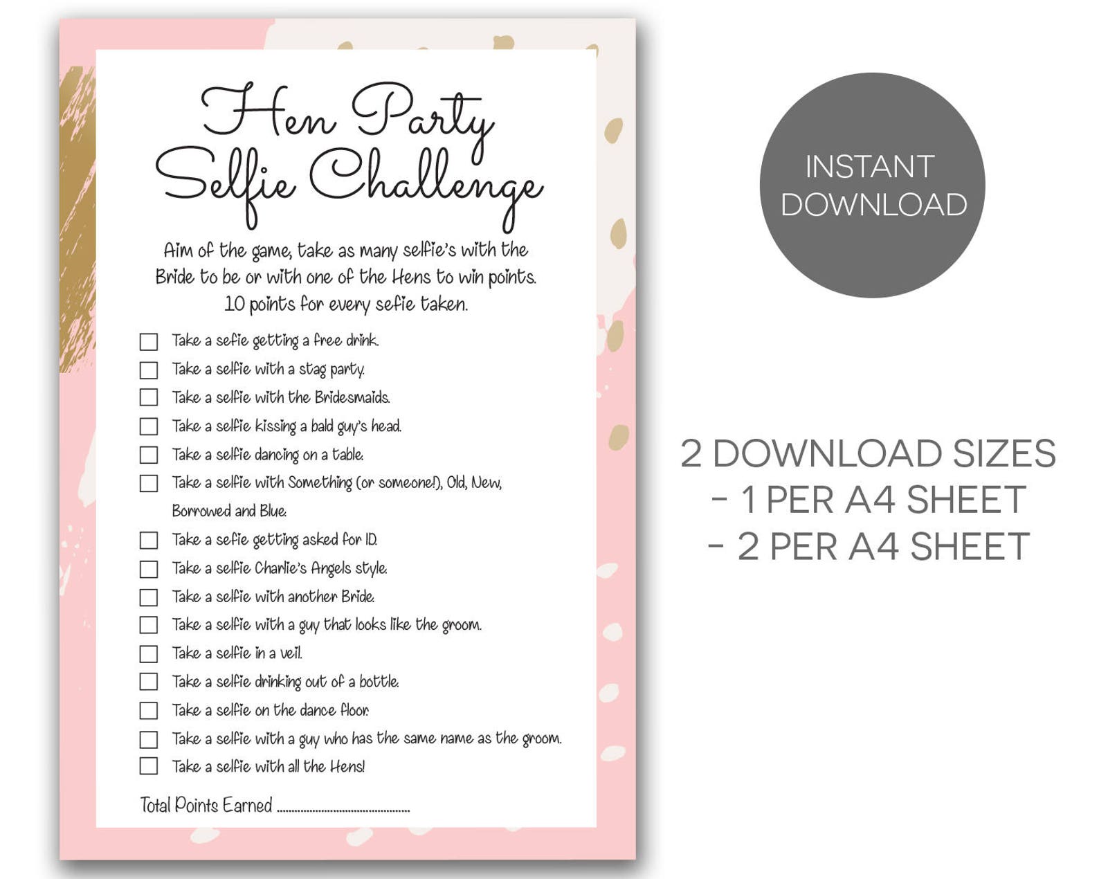 Hen Party Games. Hen Party Selfie/photo Challenge. Hen Party - Etsy UK