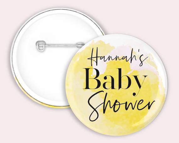 45mm badges, Baby Shower Favours, Baby shower gifts, baby shower badges, baby shower thank you gifts, personalised baby shower favour