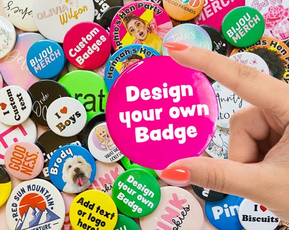 38mm custom badges
