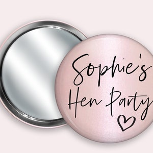 Hen party mirror favours, hen party favours, hen party bag favours