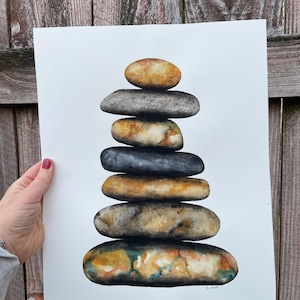 Petoskey Beach Day - original watercolor on paper