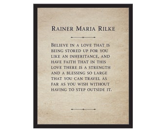 Rilke Quote Poster Etsy