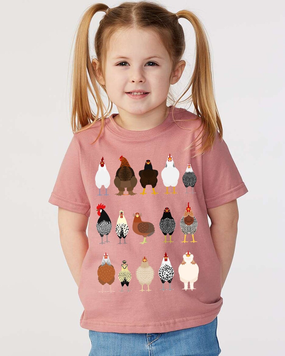 Chicken Farm Animal Kids Tshirt Cute Children Shirt Toddler Etsy