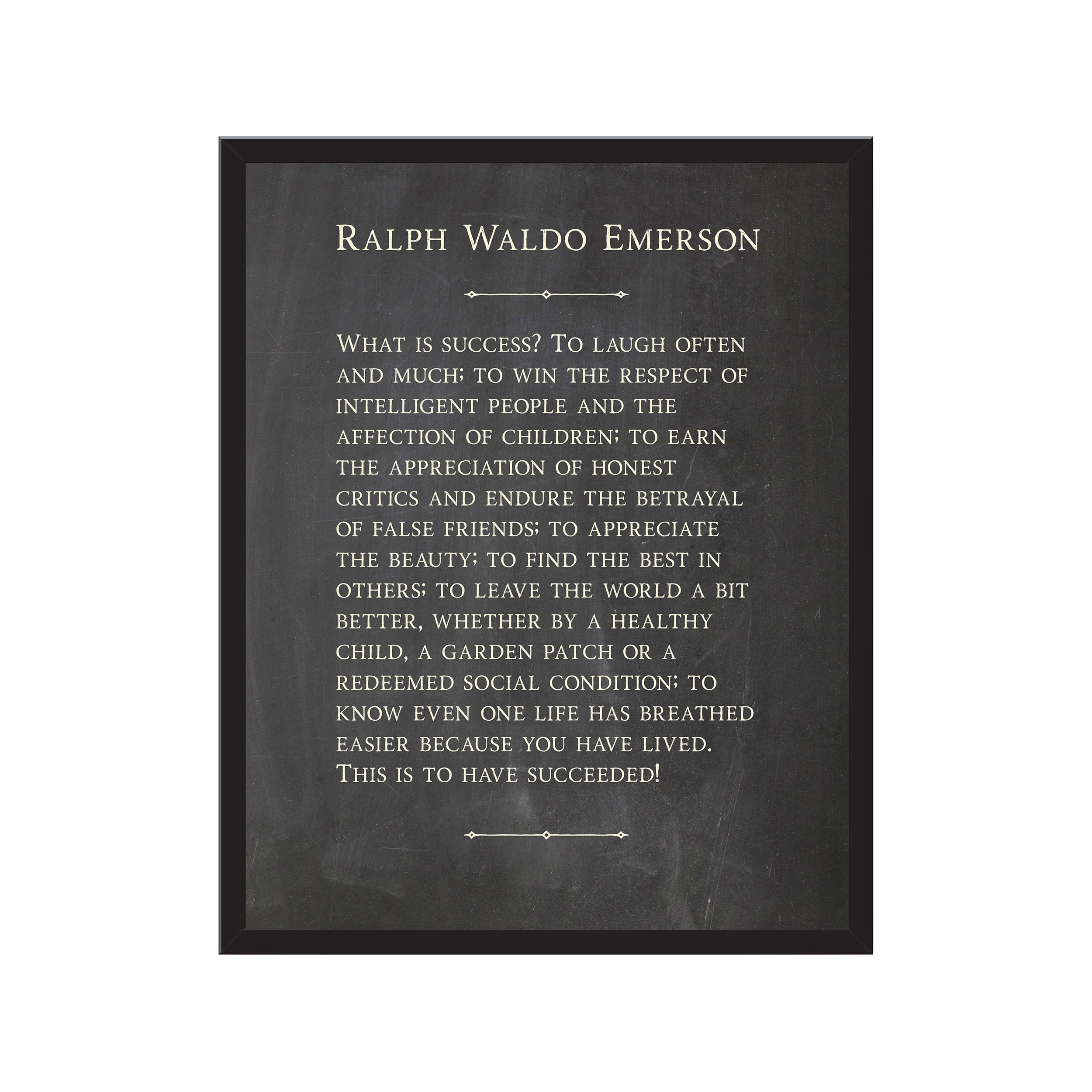 Ralph Waldo Emerson What Is Success Vintage Quote Print Wall | Etsy