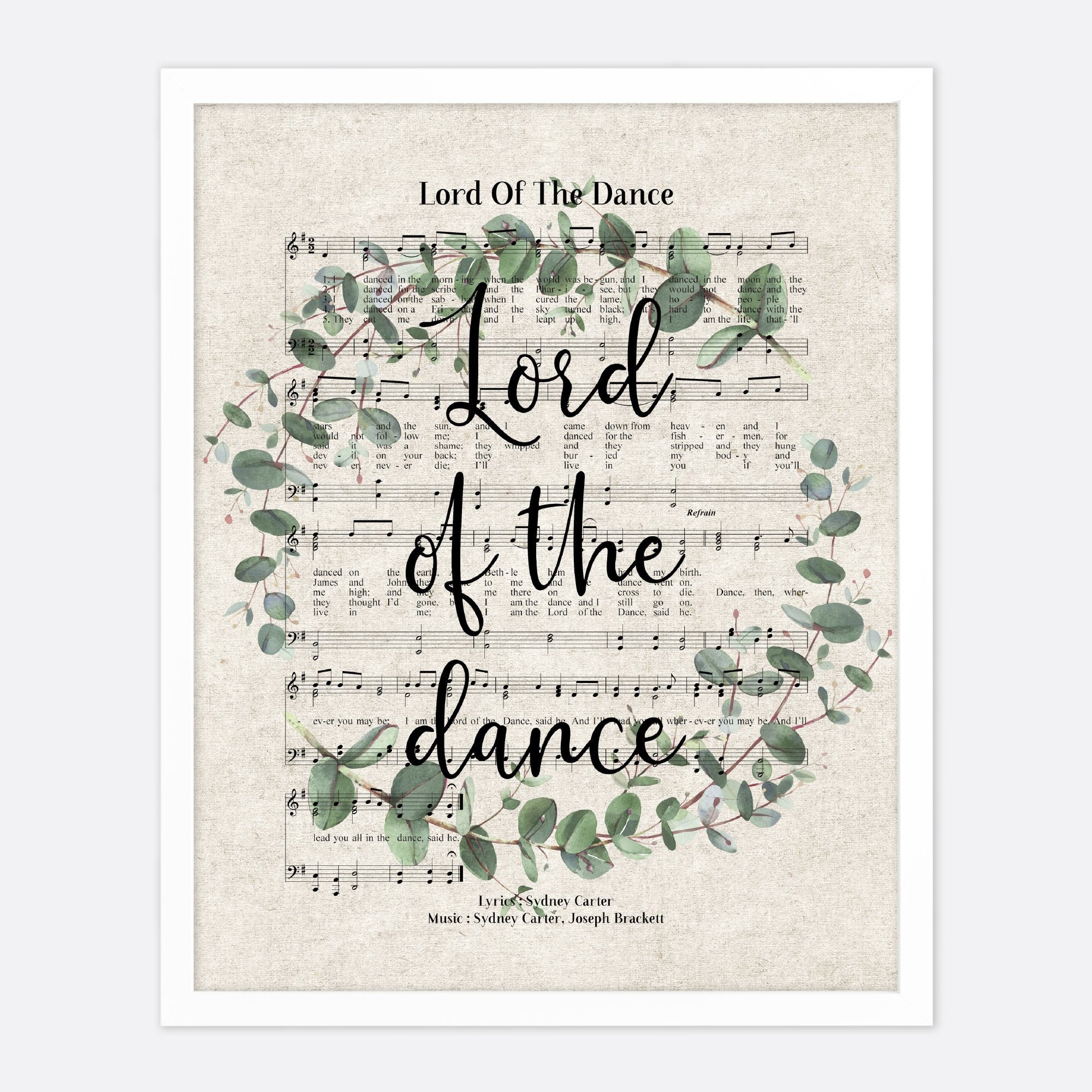 Lord Of The Dance Vintage Hymn Wall Art Print Biblical Sheet | Etsy