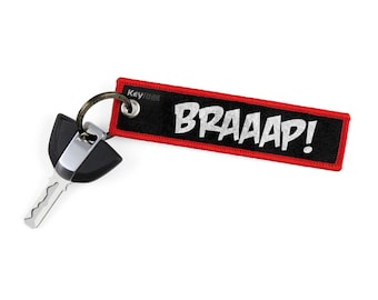 BRAAAP! Key Tags by KeyTails Bmw S1000 rr Ducati Ktm gsxr cbr Ninja ZX6 ZX10 R1 R6 Honda Kawasaki Suzuki Motorcycle Cars Keyring Keychain