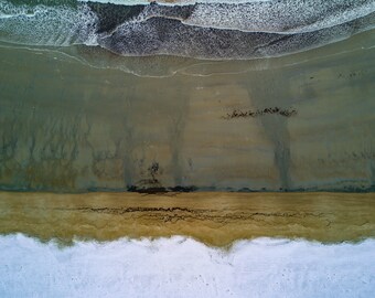 Beach Lines - A Limited-Edition Fine Art Print of a Snowy New Hampshire Beach (Mounted but unframed)