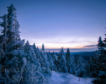 Alone on a Winter Mountaintop - Photographic Print (Mounted but unframed)