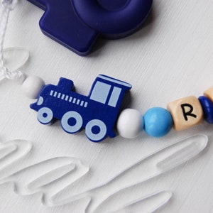 Personalized wooden pacifier clip boy image 5