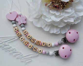 Attache tétine personnalisée - Attache-tétine - Cadeau baby shower - Cadeau bébé