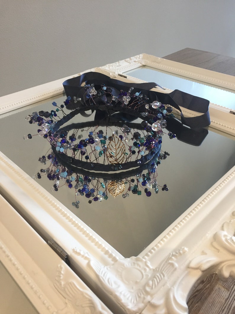 Crown Pearl crown Tiara Wreath Wedding Bridal headpiece Crystal crown Maternity photoshoot