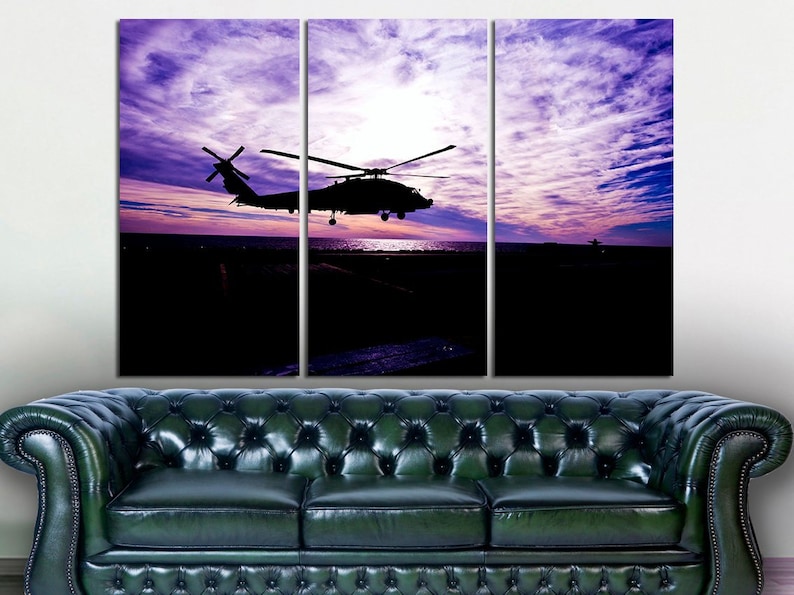 Helicopter Wall Art Helicopter Wall Decor Helicopter Poster Helicopter Canvas Art Sikorsky Wall Art Aircraft Wall Art Helicopter Print