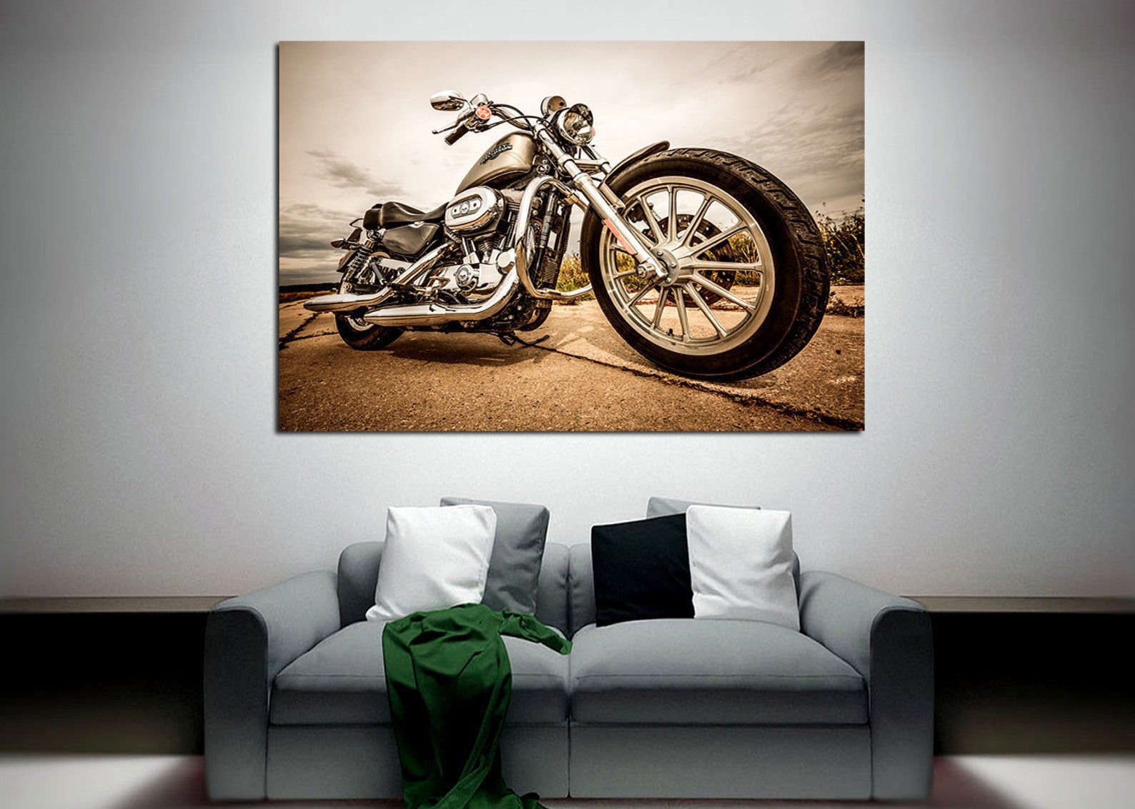 Harley Davidson Wall Art Motorbike Wall Art Harley Davidson Etsy
