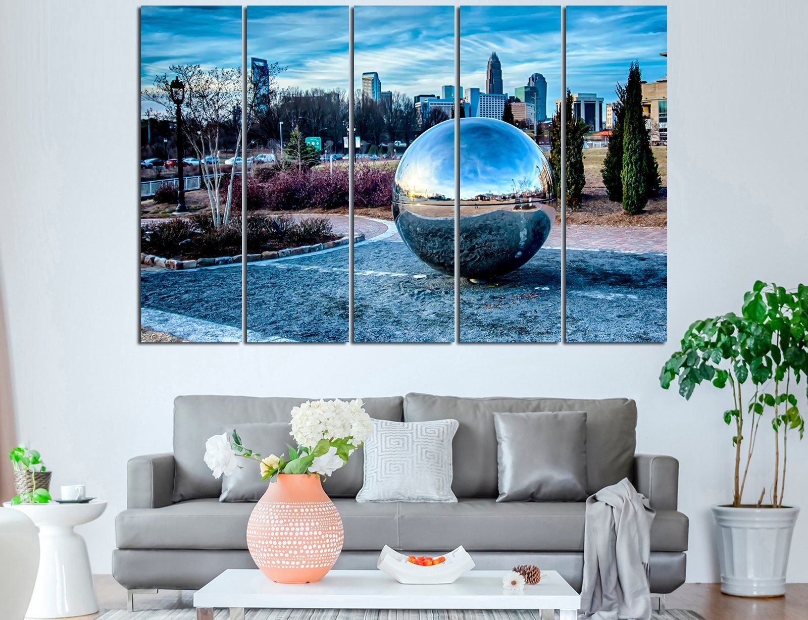 Charlotte Art Charlotte Wall Art Charlotte Skyline Charlotte Etsy