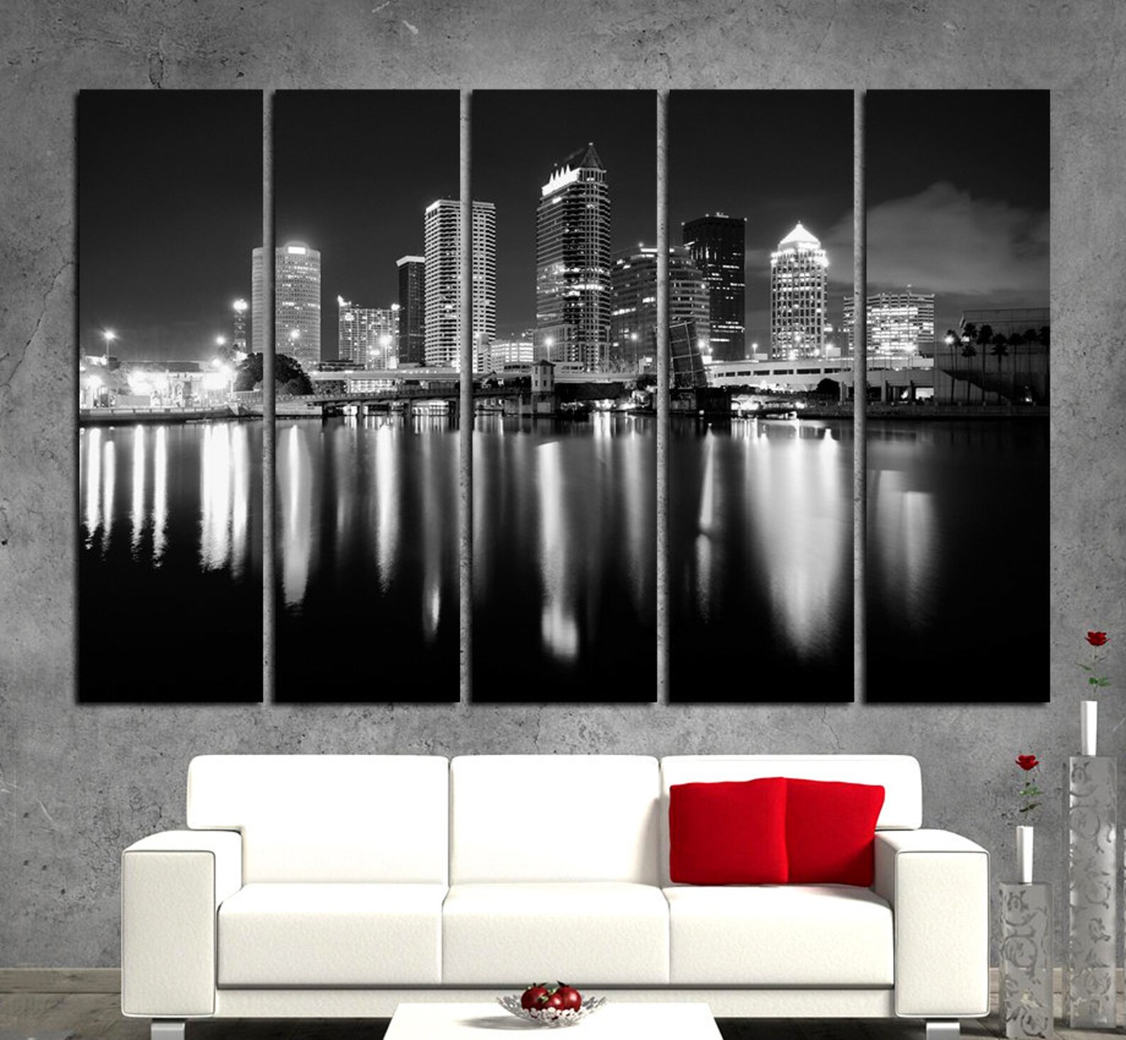 Tampa Wall Art Tampa Poster Florida Tampa Skyline Tampa Photo Etsy