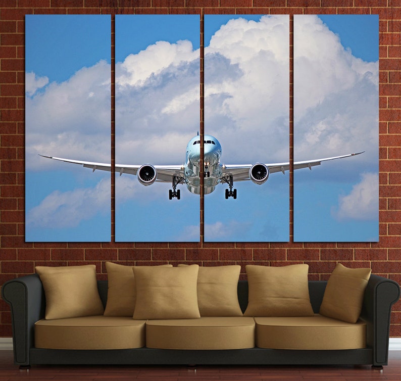 Boeing Wall Art Plane Wall Art Boeing Canvas Aviation Wall Art Etsy
