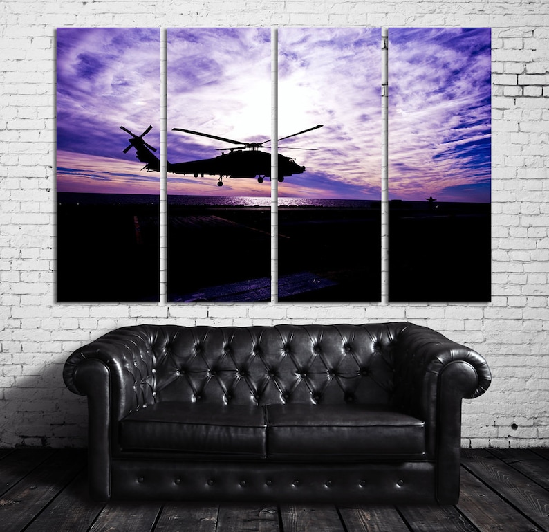 Helicopter Wall Art Helicopter Wall Decor Helicopter Poster Helicopter Canvas Art Sikorsky Wall Art Aircraft Wall Art Helicopter Print