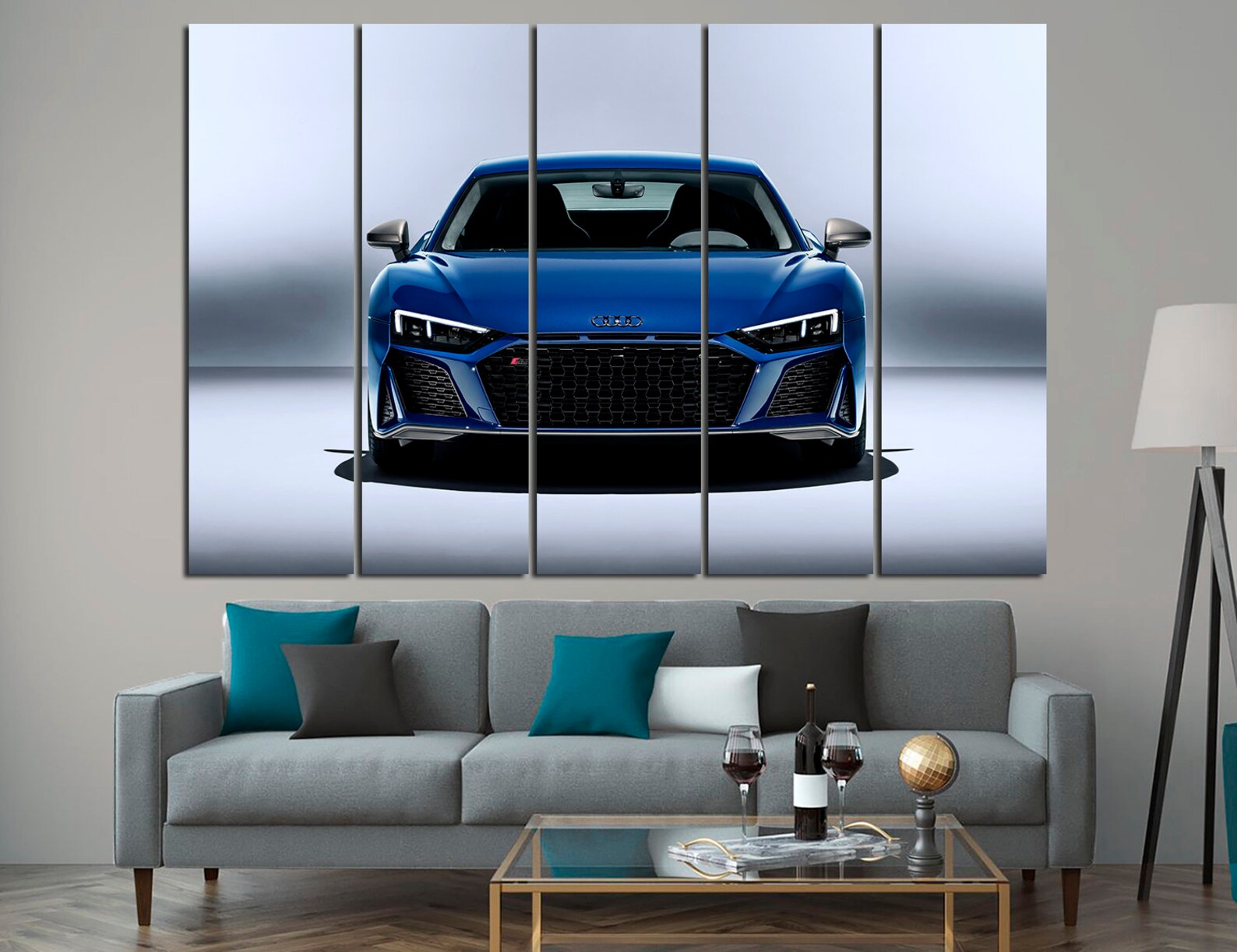 Audi R8 Wall art Audi Canvas Art R8 Wall Decor Supercar Canvas Etsy
