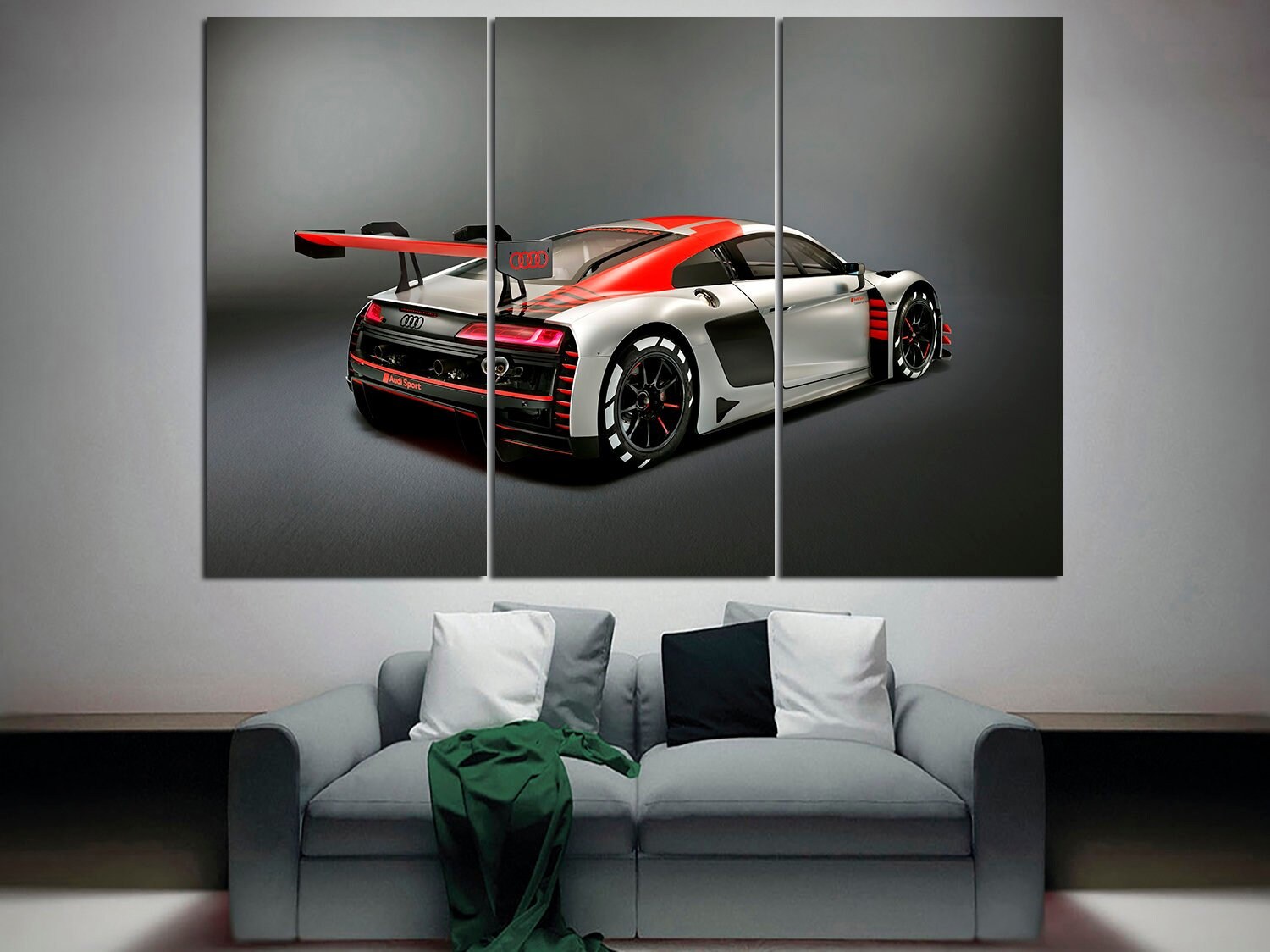 Audi R8 Wall art Audi Canvas Art R8 Wall Decor Supercar Canvas Etsy