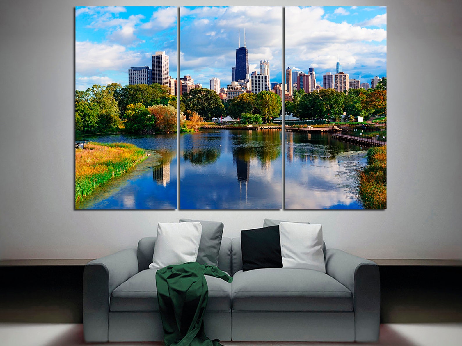 Chicago Art Chicago Wall Art Chicago Skyline Chicago print Etsy