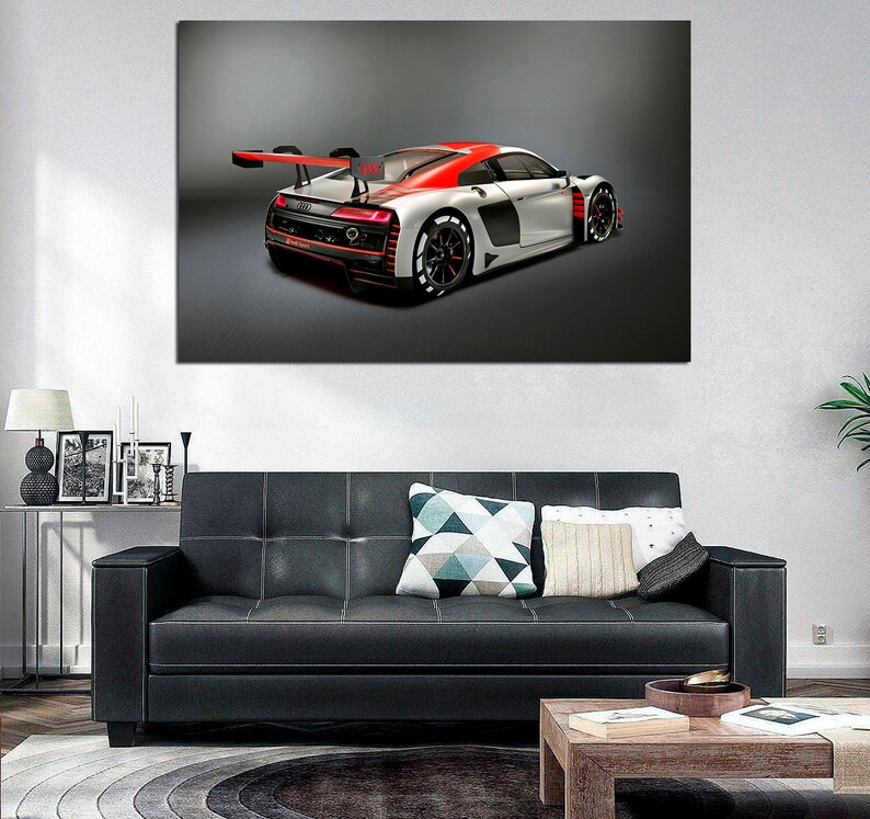 Audi R8 Wall art Audi Canvas Art R8 Wall Decor Supercar Canvas Etsy