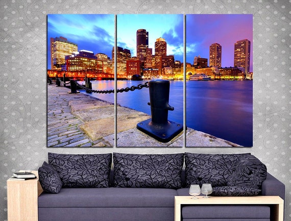 Boston Art Boston Wall Art Boston Skyline Boston Print Boston Etsy