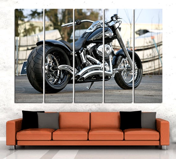 Harley Davidson Wall Art Motorbike Wall Art Harley Davidson Etsy