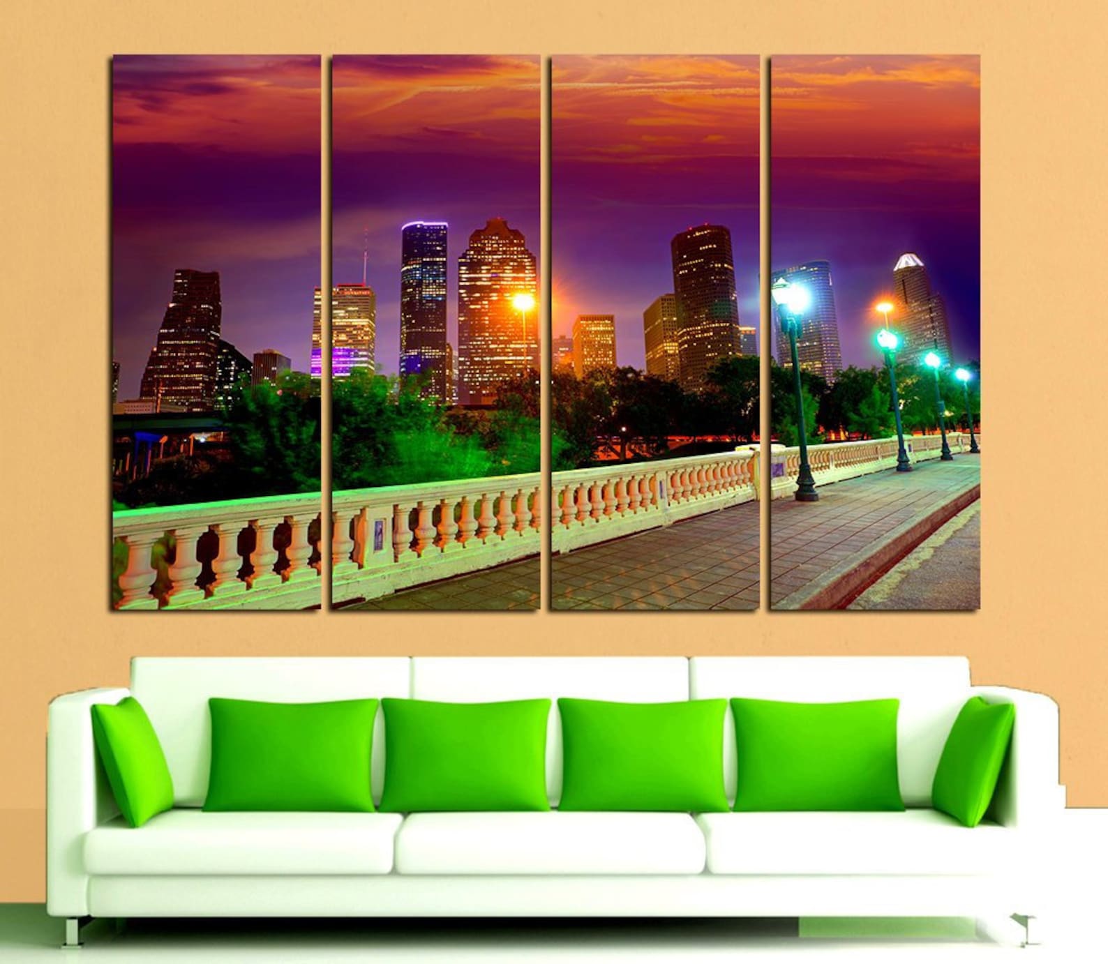 Houston Art Houston Wall Art Houston Skyline Houston print Etsy