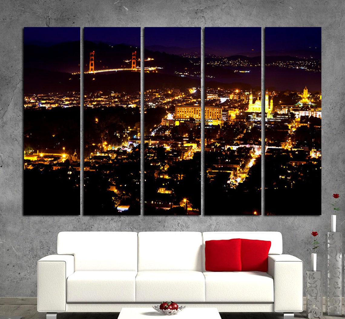 San Francisco Wall art San Francisco City San Francisco Canvas Etsy