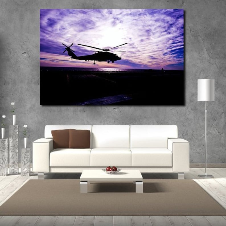 Helicopter Wall Art Helicopter Wall Decor Helicopter Poster Helicopter Canvas Art Sikorsky Wall Art Aircraft Wall Art Helicopter Print