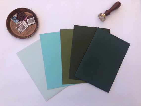 5x7 Envelopes Invitation Envelopes Green Envelopes Etsy