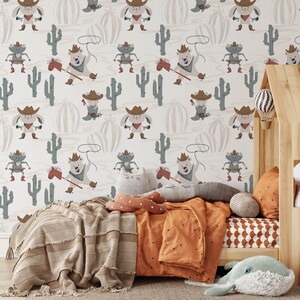 Papier peint de pépinière pour animaux, Murale murale amovible, Papier peint de pépinière personnalisé, Papier peint de chambre d’enfants, Décor de pépinière pour animaux, Chambre pour enfants N#503