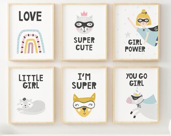 Unicorn Nursery Prints, Nursery Wall Prints, Childrens Prints, Nursery Wall Art, Cute Nursery Prints, Rainbow Nursery Art Prints, NP#94