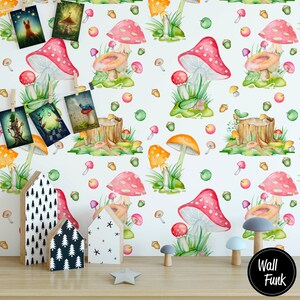 Floral Nursery Wallpaper, Flower Wallpaper, Girl&#39;s Nursery Wallpaper, Nursery Floral Wallpaper, Removable Wallpaper Nursery N#590