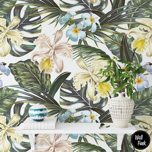 Removable Floral Wallpaper, Floral Removable Wallpaper, Floral Wallpaper, Floral Removable Wallpaper, Watercolour Floral Wallpaper F#93