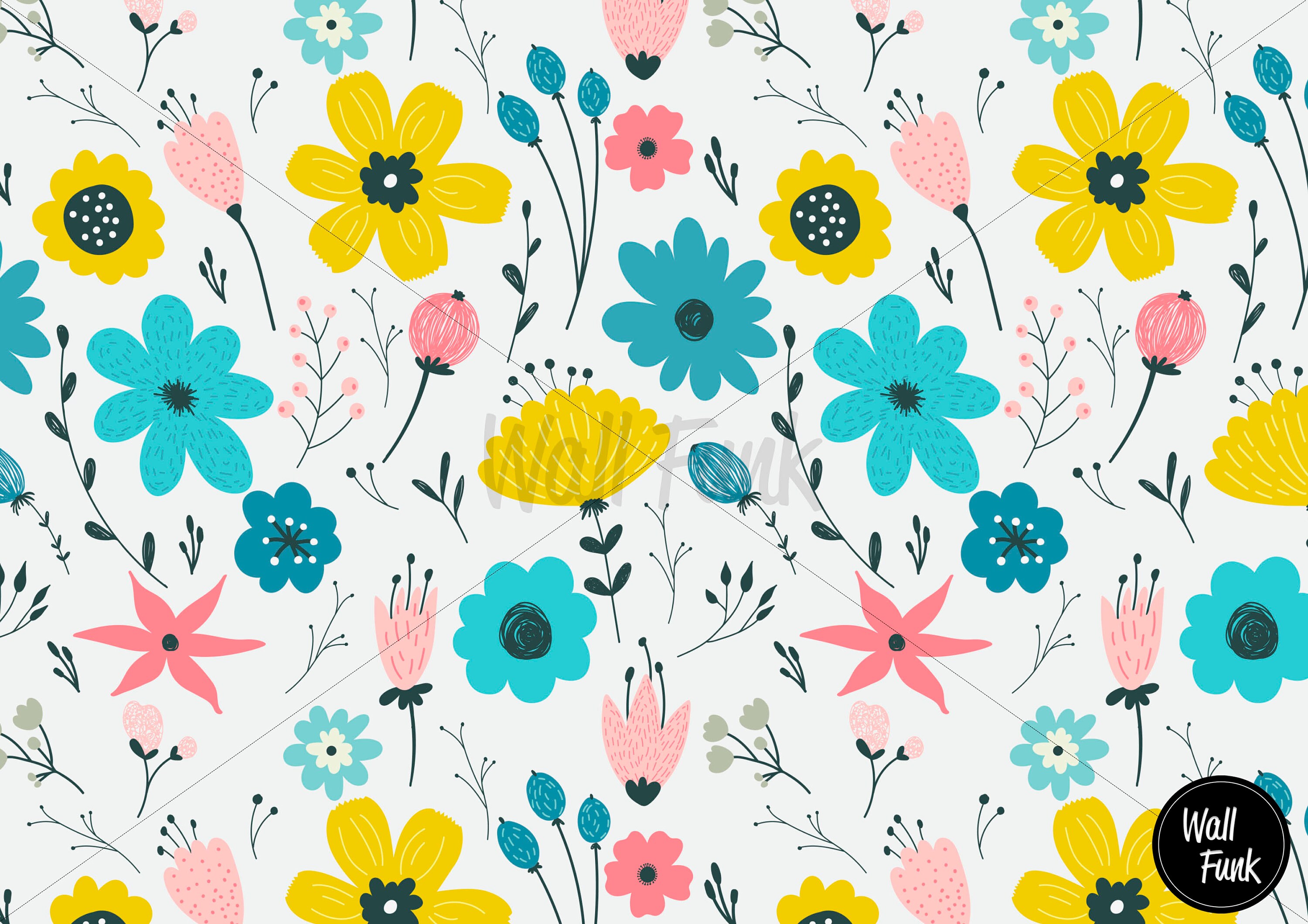 Floral Nursery Wallpaper Nursery Wallpaper Childrens Nursery | Etsy