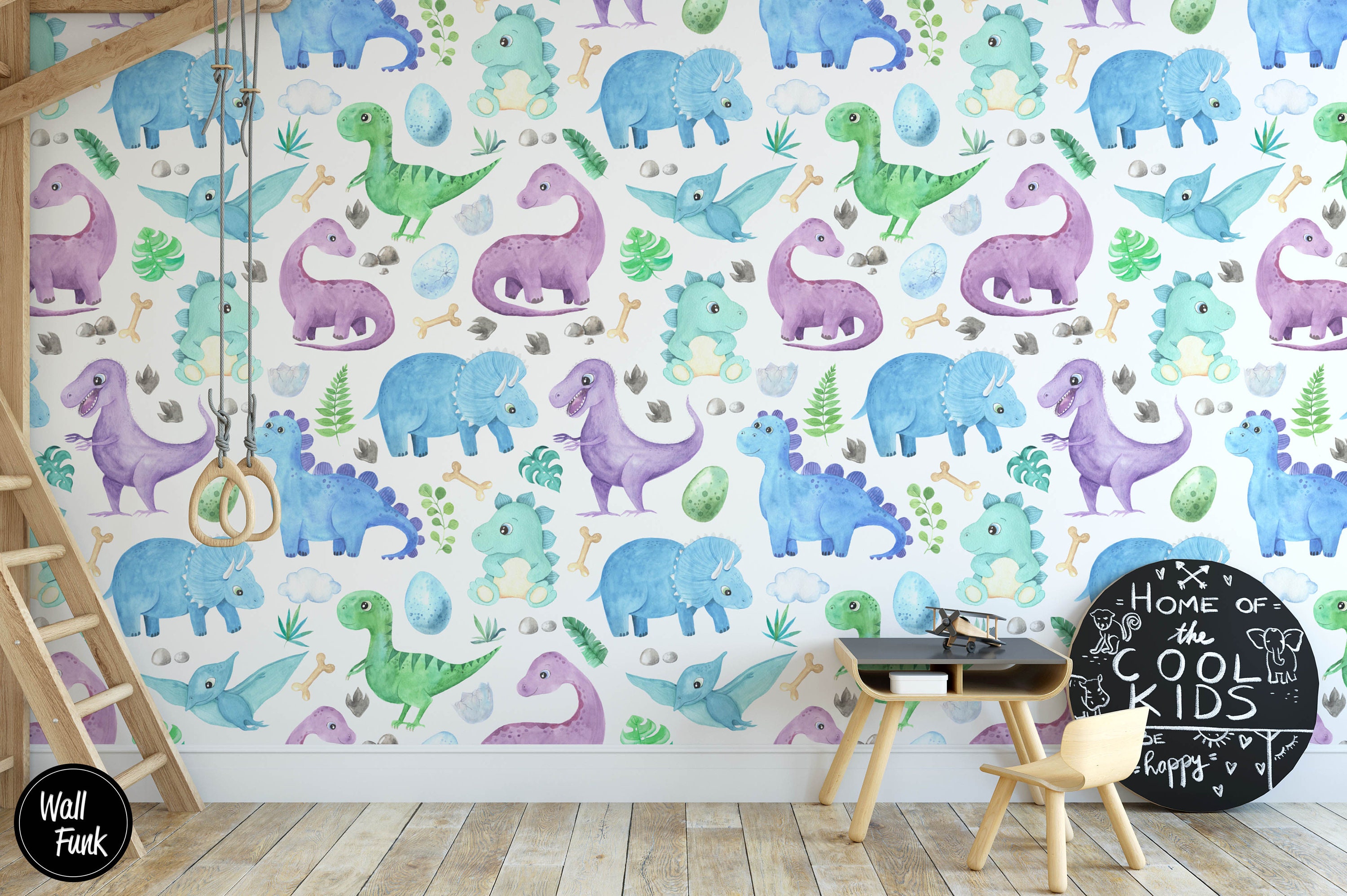 Dinosaur Wallpaper Removable Dinosaur Nursery Wallpaper | Etsy UK