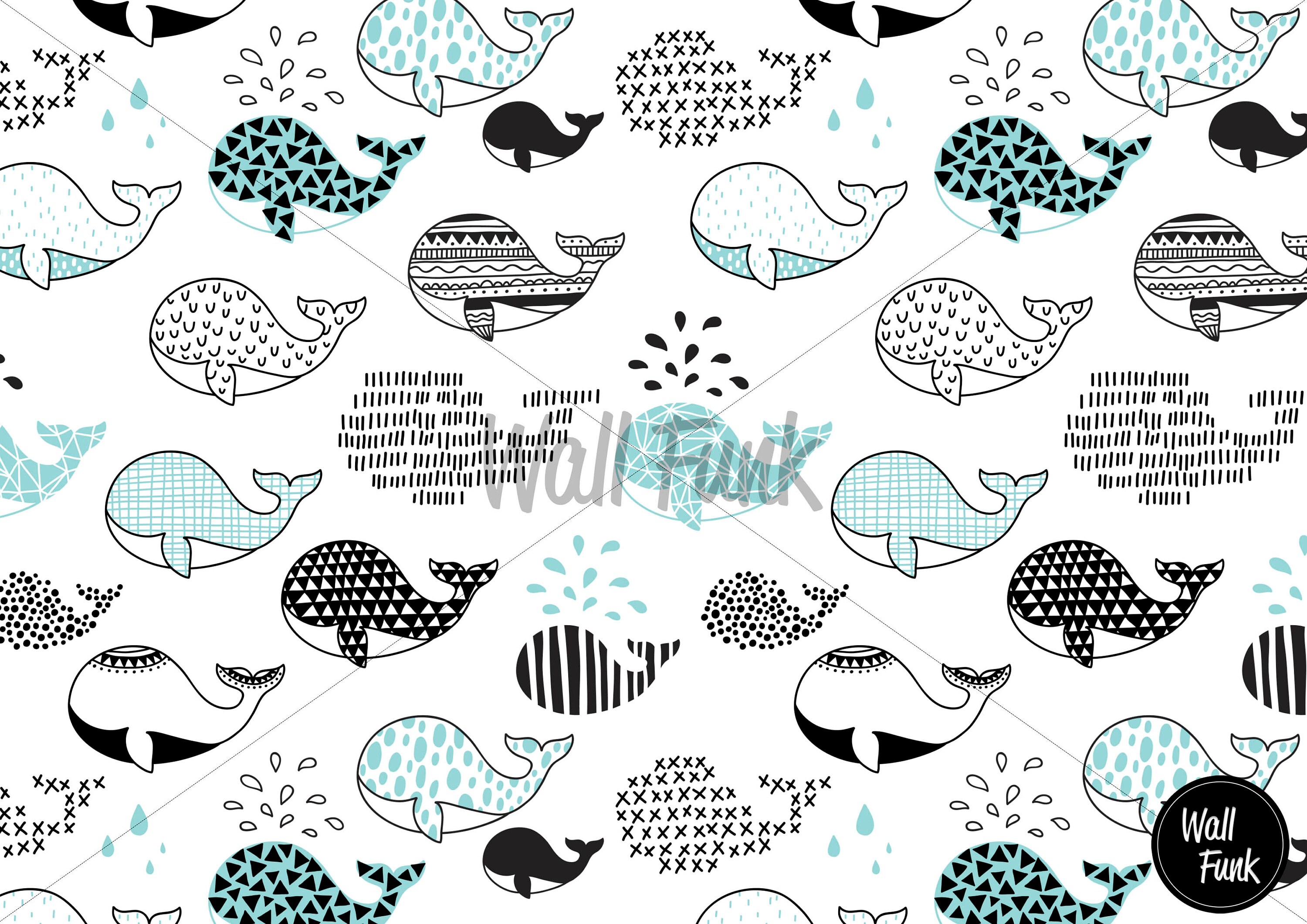 Ocean Theme Wallpaper Blue Nursery Wallpaper Removable Etsy