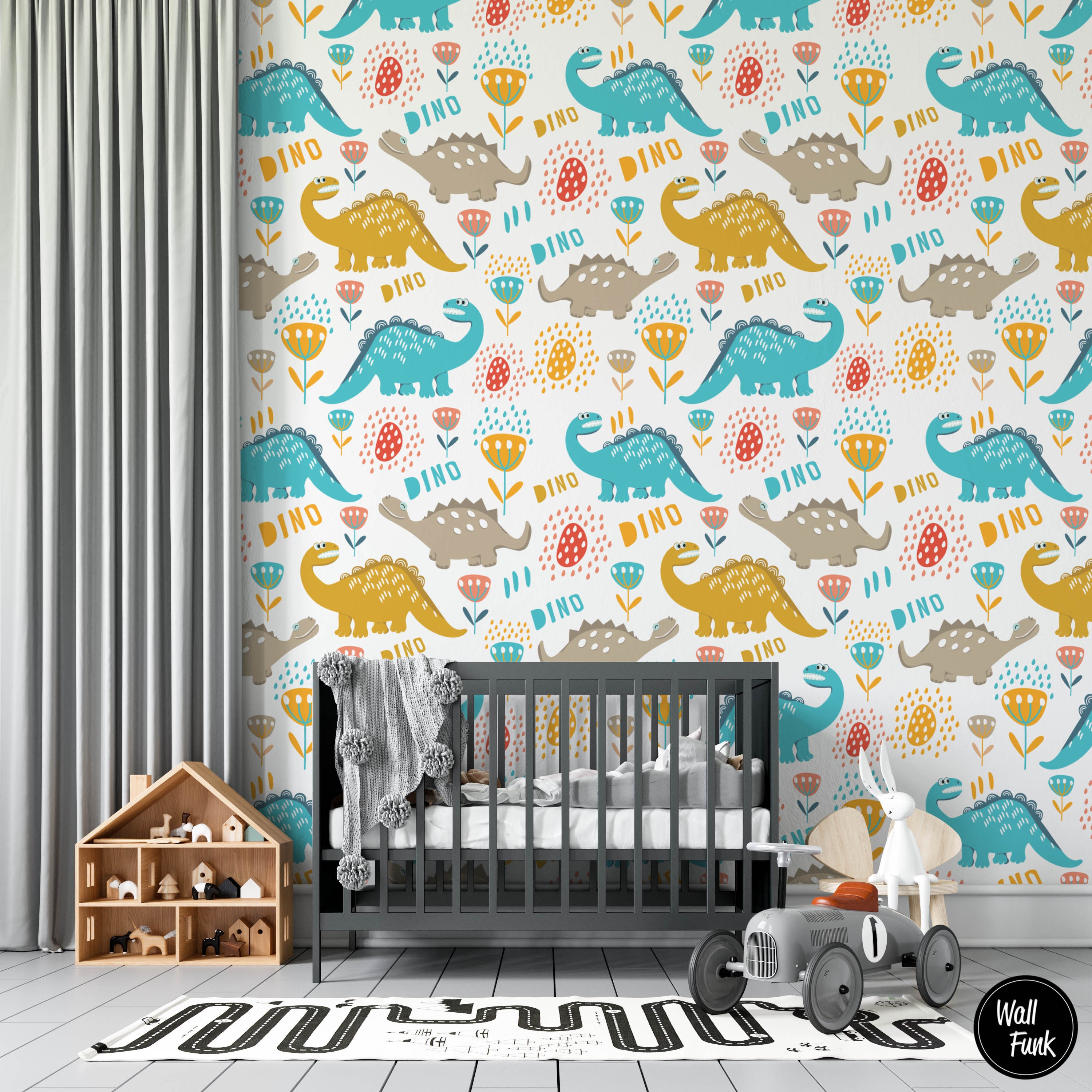 Dinosaur Wallpaper Removable Dinosaur Nursery Wallpaper - Etsy