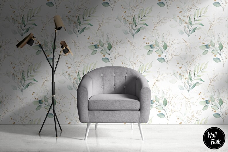 Removable Floral Wallpaper Floral Removable Wallpaper Floral Etsy
