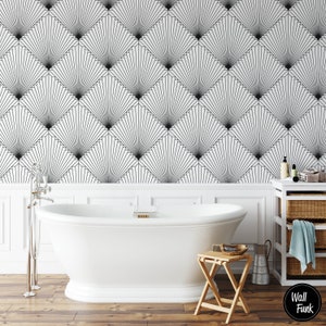 Art-Deco-Tapete, Geometrische Tapete, Abnehmbare Geometrische Tapete, Abnehmbare Tapete, Geometrische Abnehmbare Tapete, Art Decor G # 76