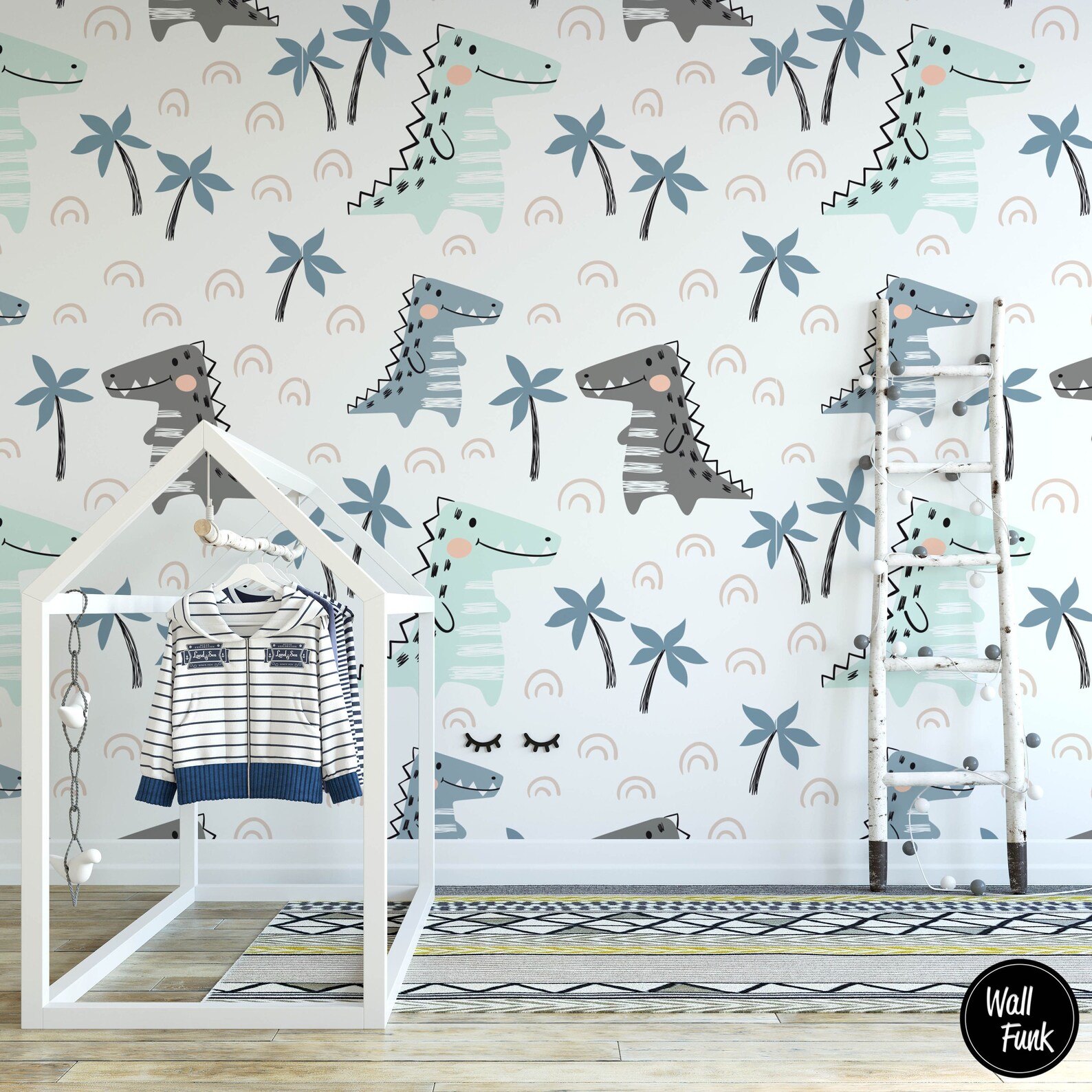Safari Nursery Wallpaper Jungle Nursery Wallpaper Childrens Etsy