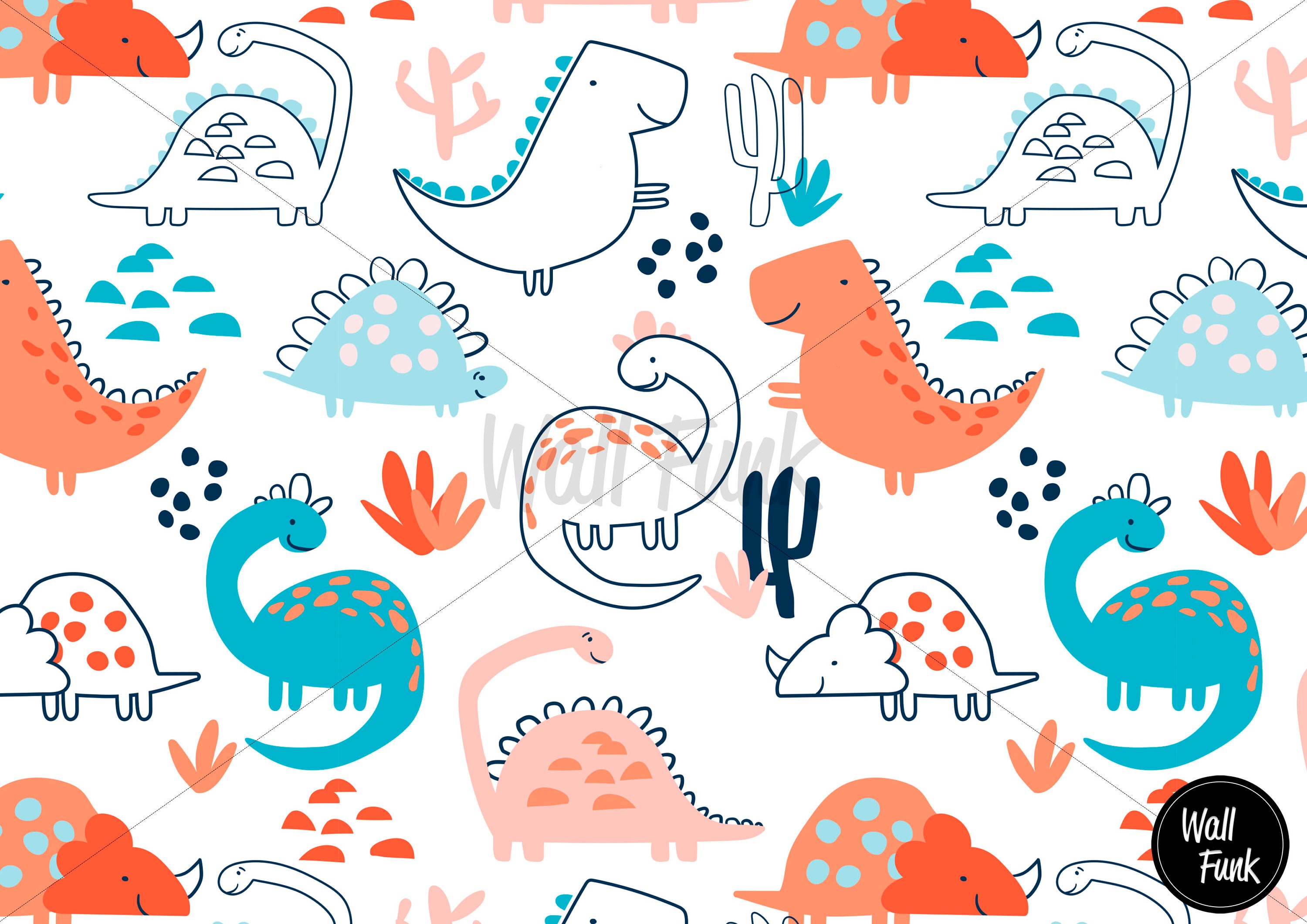 Dinosaur Wallpaper Removable Dinosaur Nursery Wallpaper Etsy